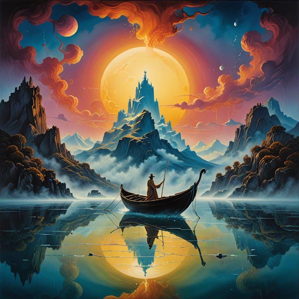 Surreal, Dreamlike Vessel in Ethereal Atmosphere