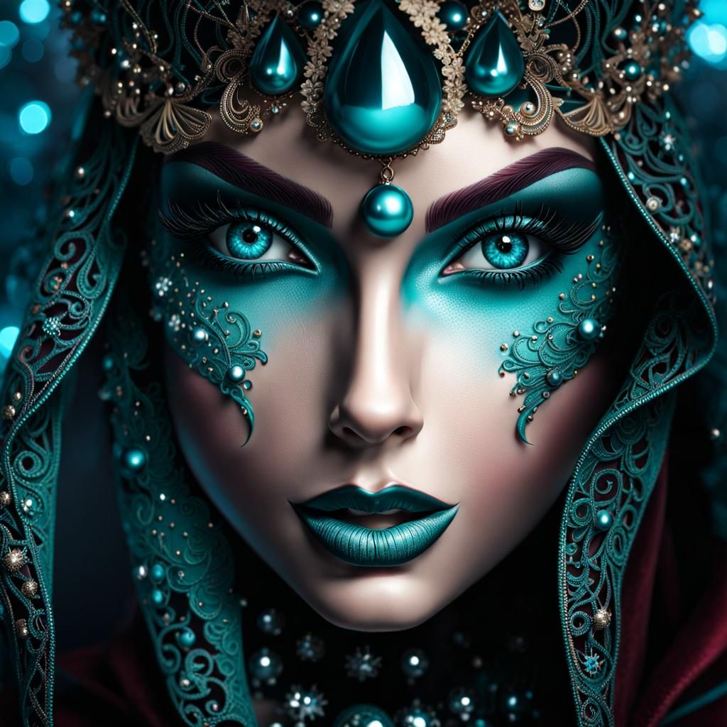 Whimsical Christmas Elf Portrait in Gothic Style