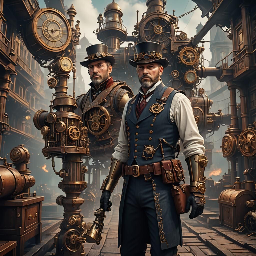 Steampunk 
Mann mit lebensschlüssel
