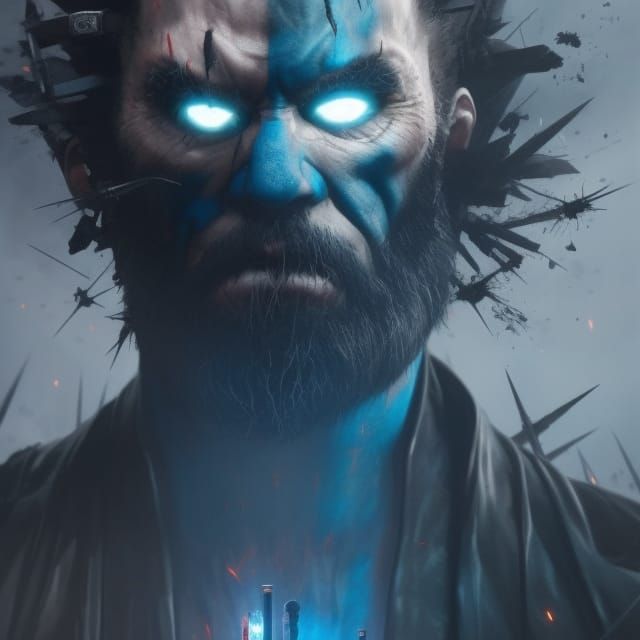 Apocalyptic Man with Needles, Sinister Art