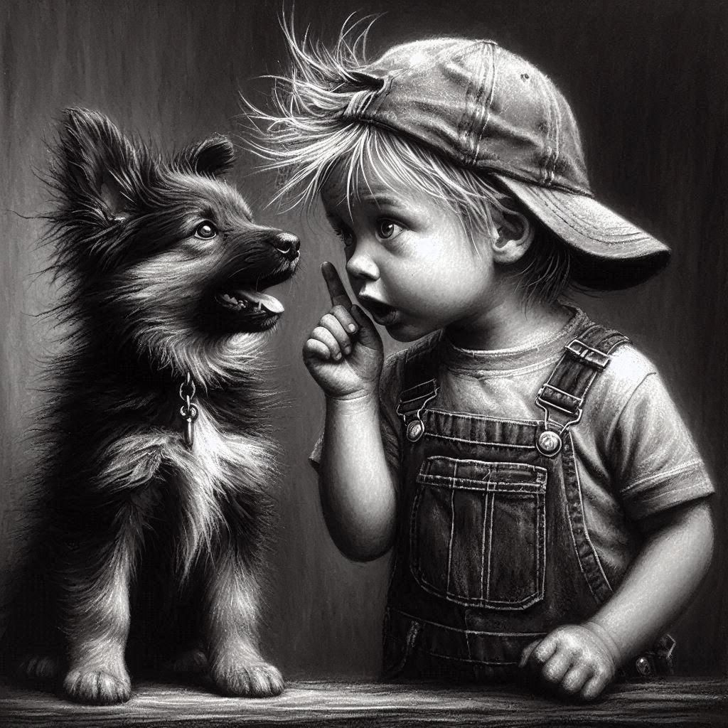 Classic Charcoal Drawing