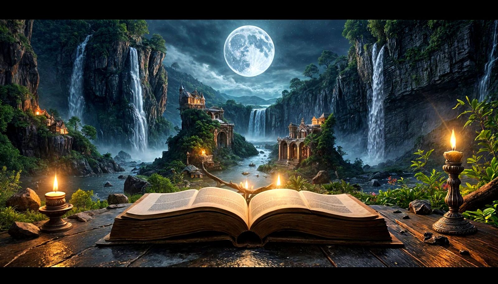 Fantastical Landscape Unveiled from Ancient Book, in 3D