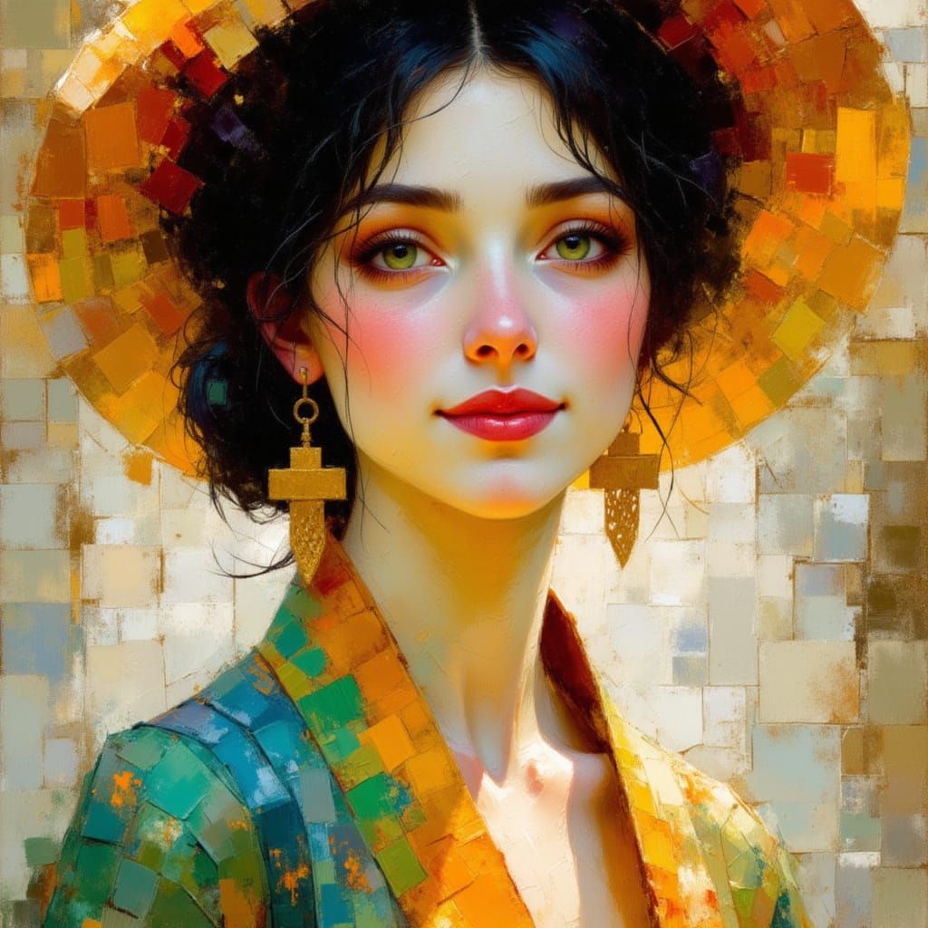 Regal Princess in Impressionistic Splendor