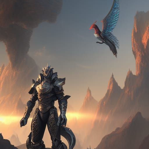 Guardians in Silver Armor: Fantasy Concept Art
