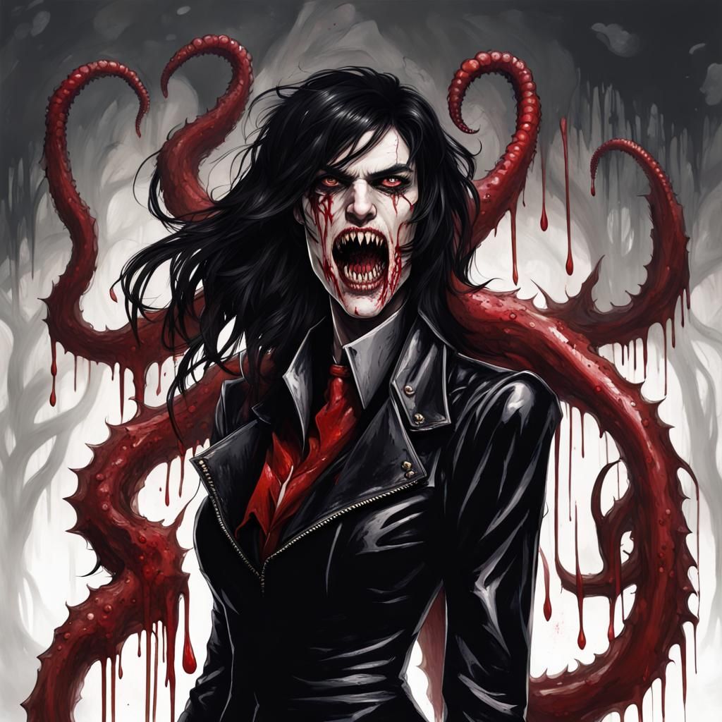 Lovecraftian Vampire Dripping with Blood