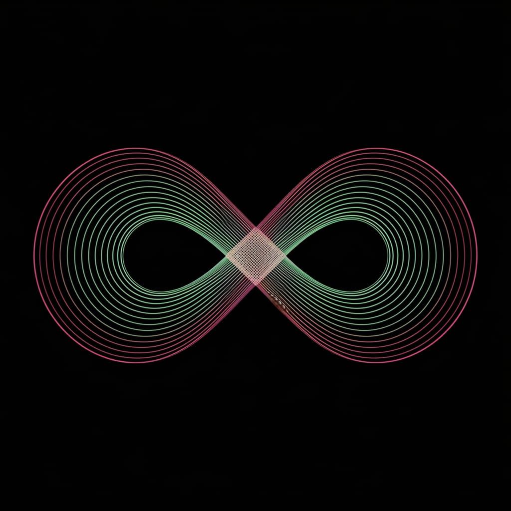 Abstract Infinity: Low Black, Maroon, Green