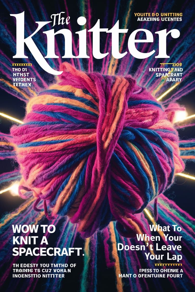 The Knitter: A Knitted World Magazine Cover