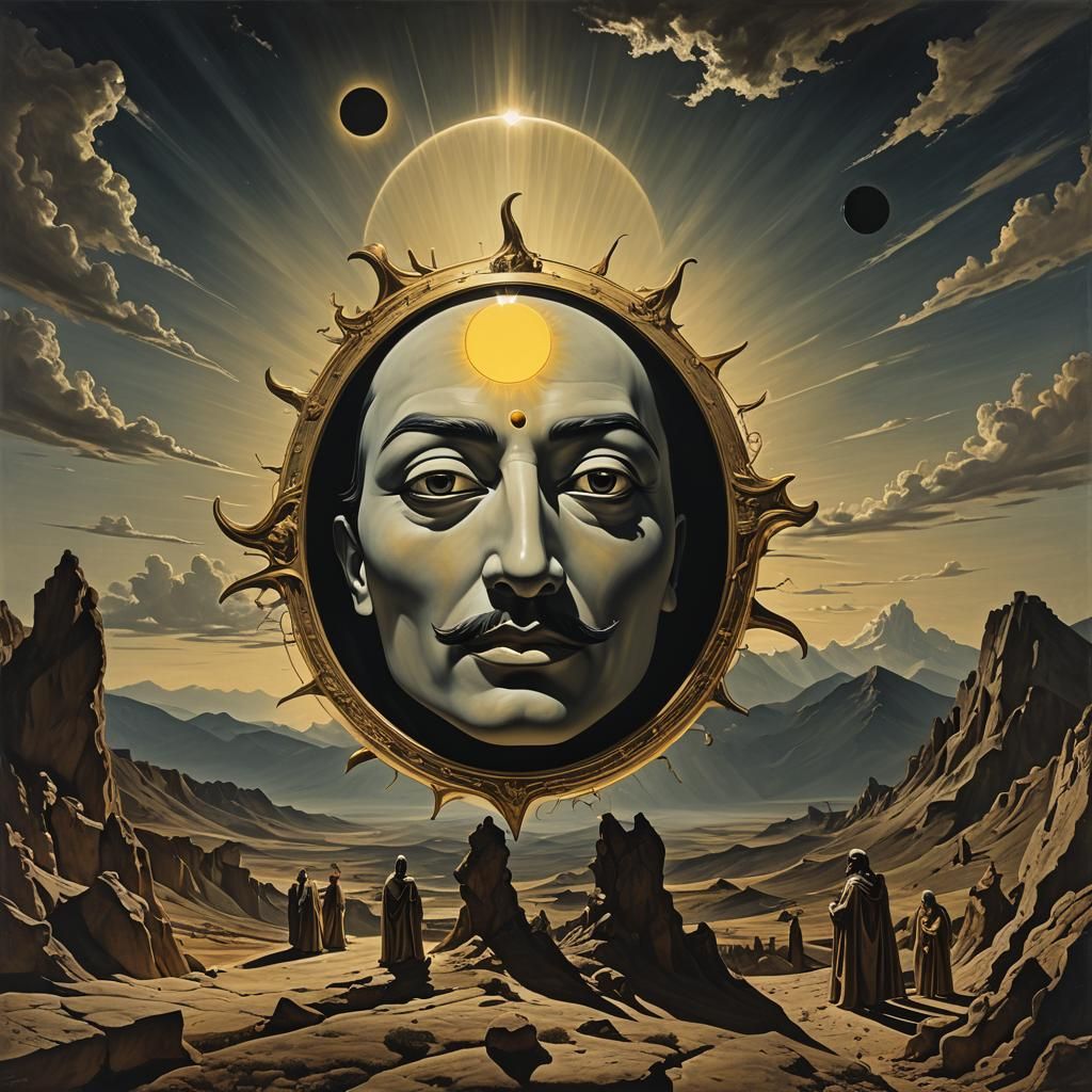 Surreal Solar Eclipse in Dali Style