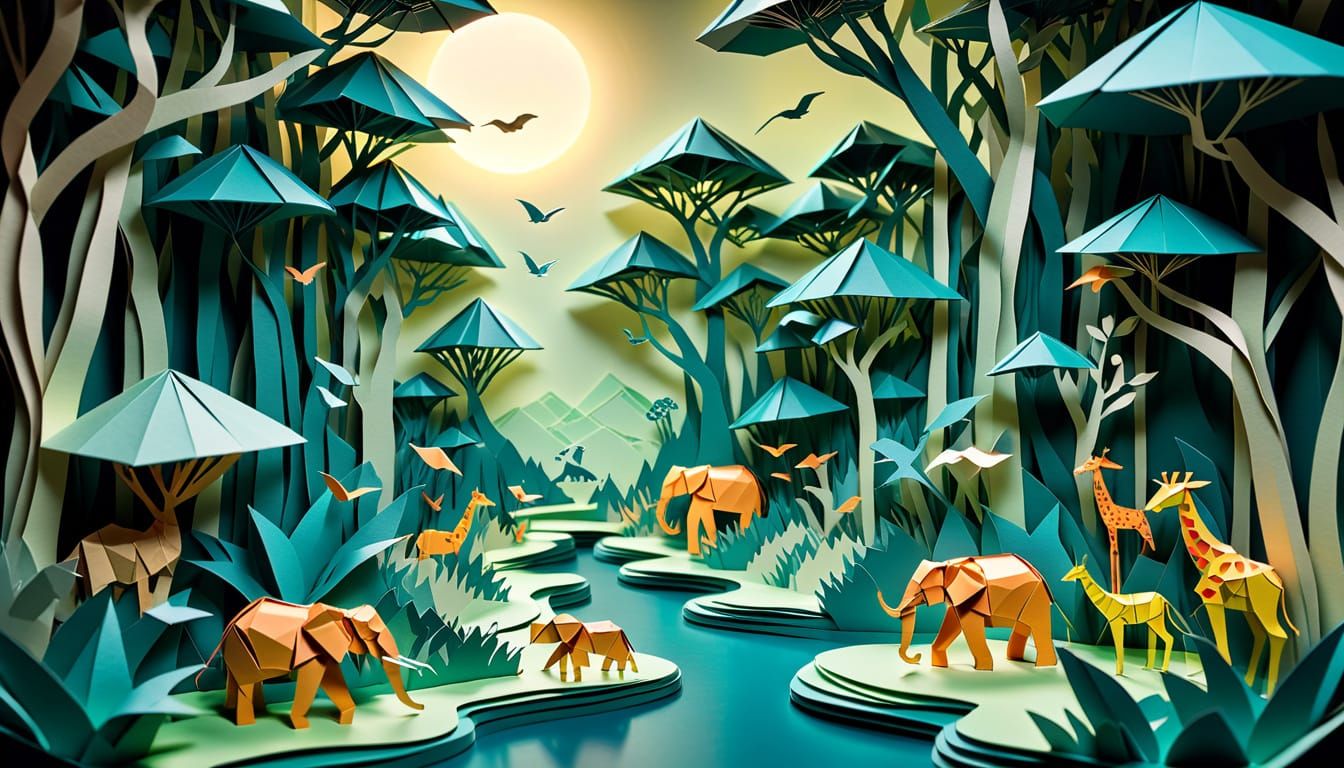 Enchanting Paper Zoo Wonderland in 3D