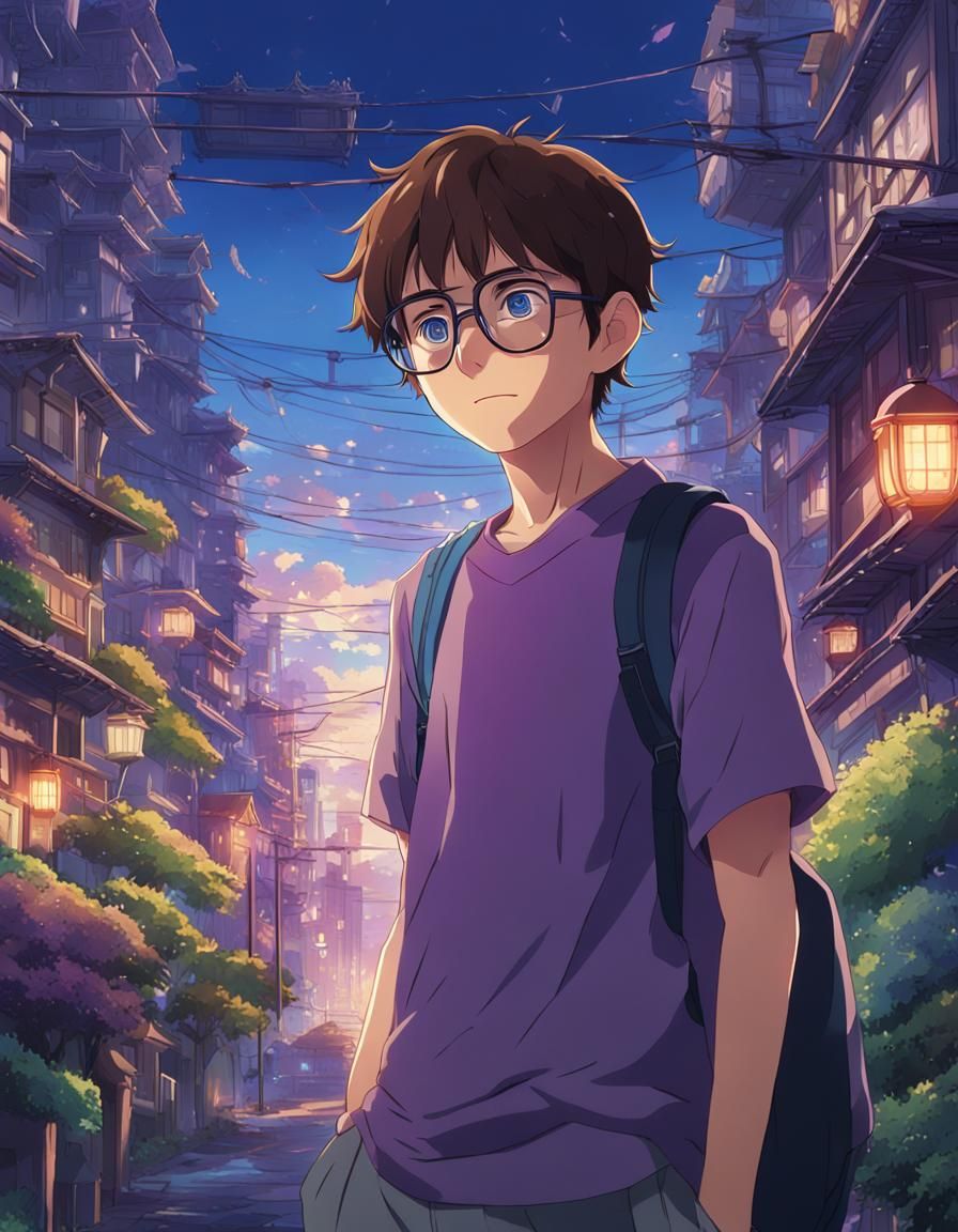 Anime Boy in Studio Ghibli Style