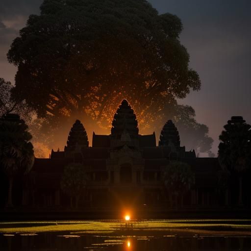 Angkor Wat Sunset: Siem Reap, Cambodia in Dramatic Lighting