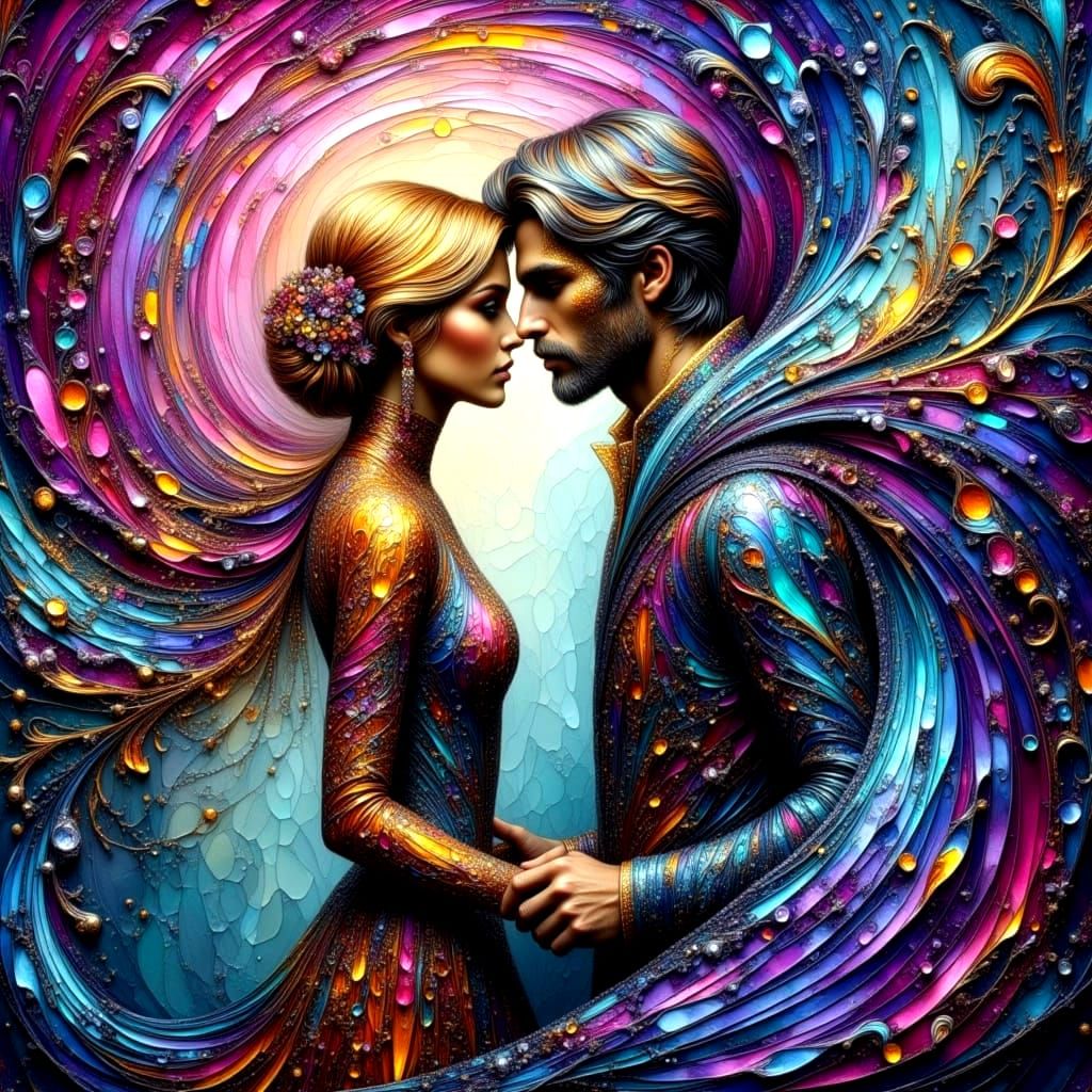 Romantic Encounter in a Futuristic World