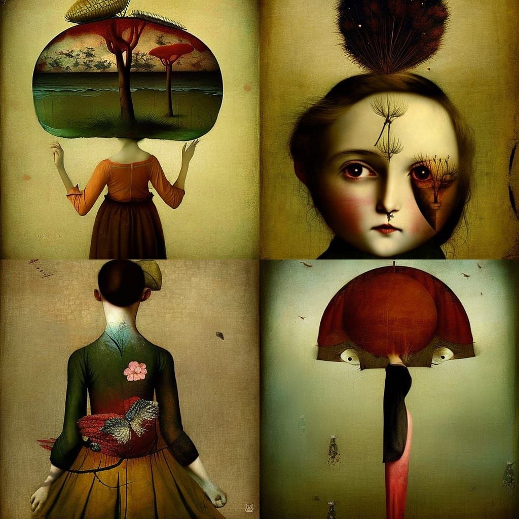 Dreamlike Portrait in a Whimsical Style