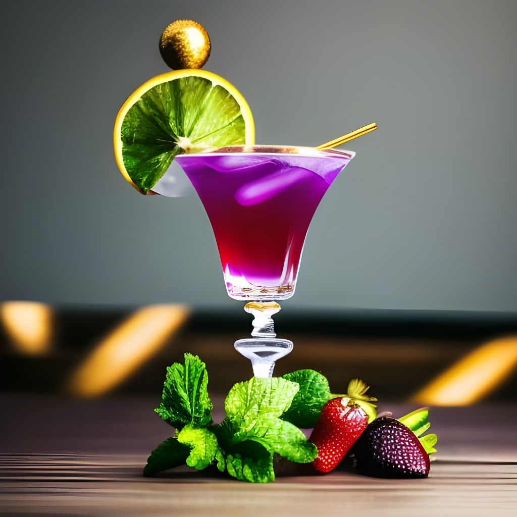 Delicious Cocktail with Gold Leaf, Professional Photography