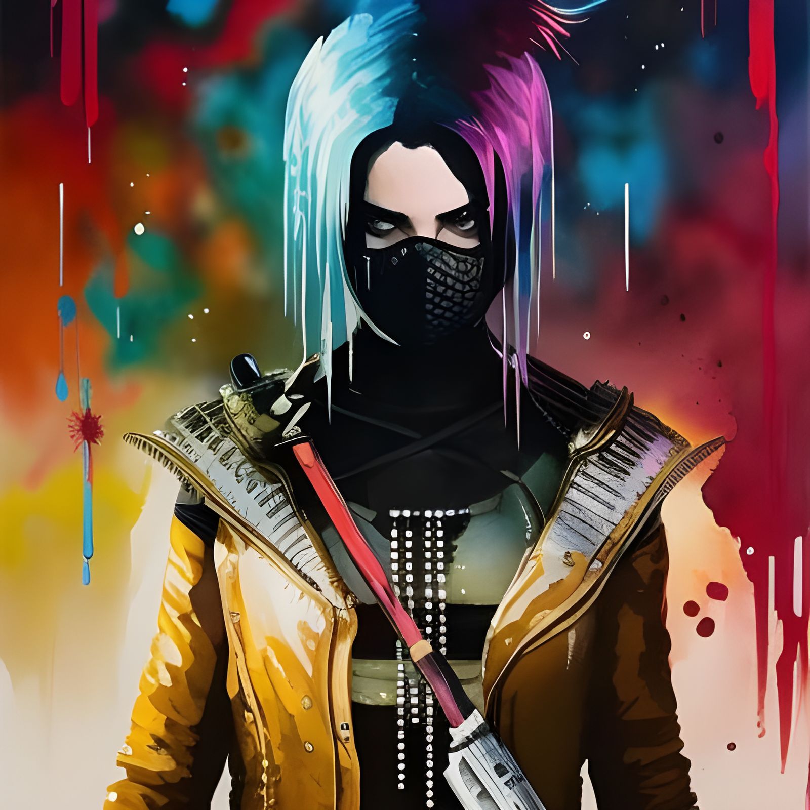 Typhoid Mary in Liquid Gouache and Watercolor