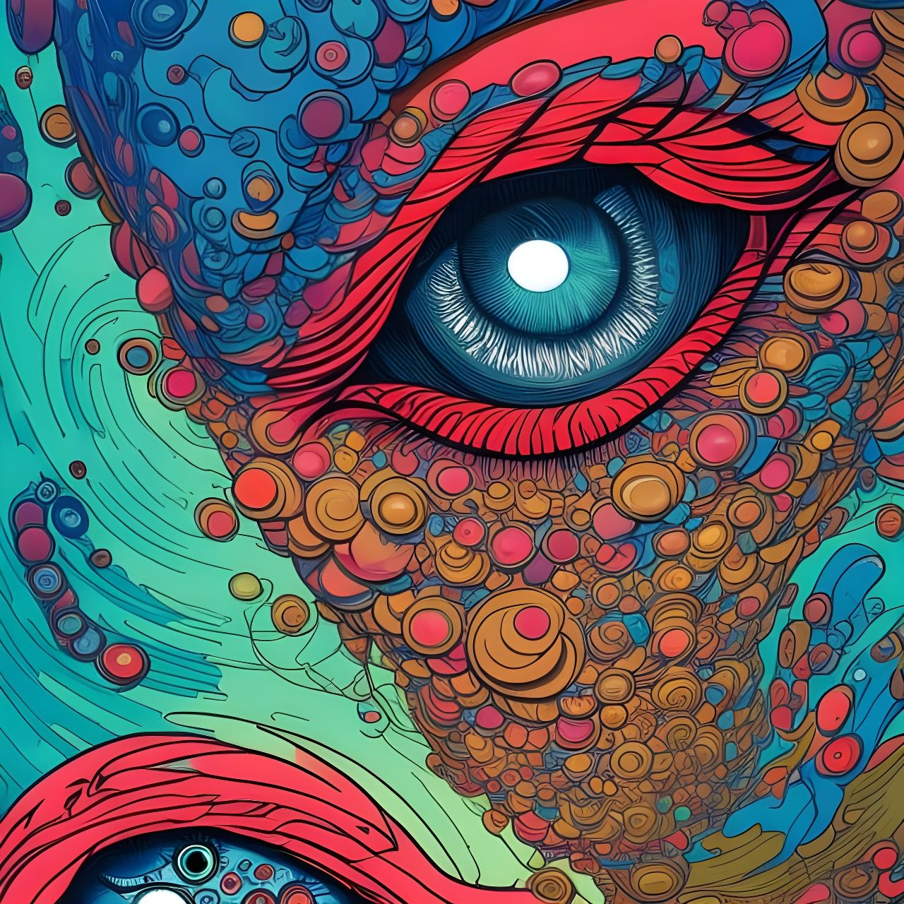 Surreal Eyeballs in Maximalist Photoillustration