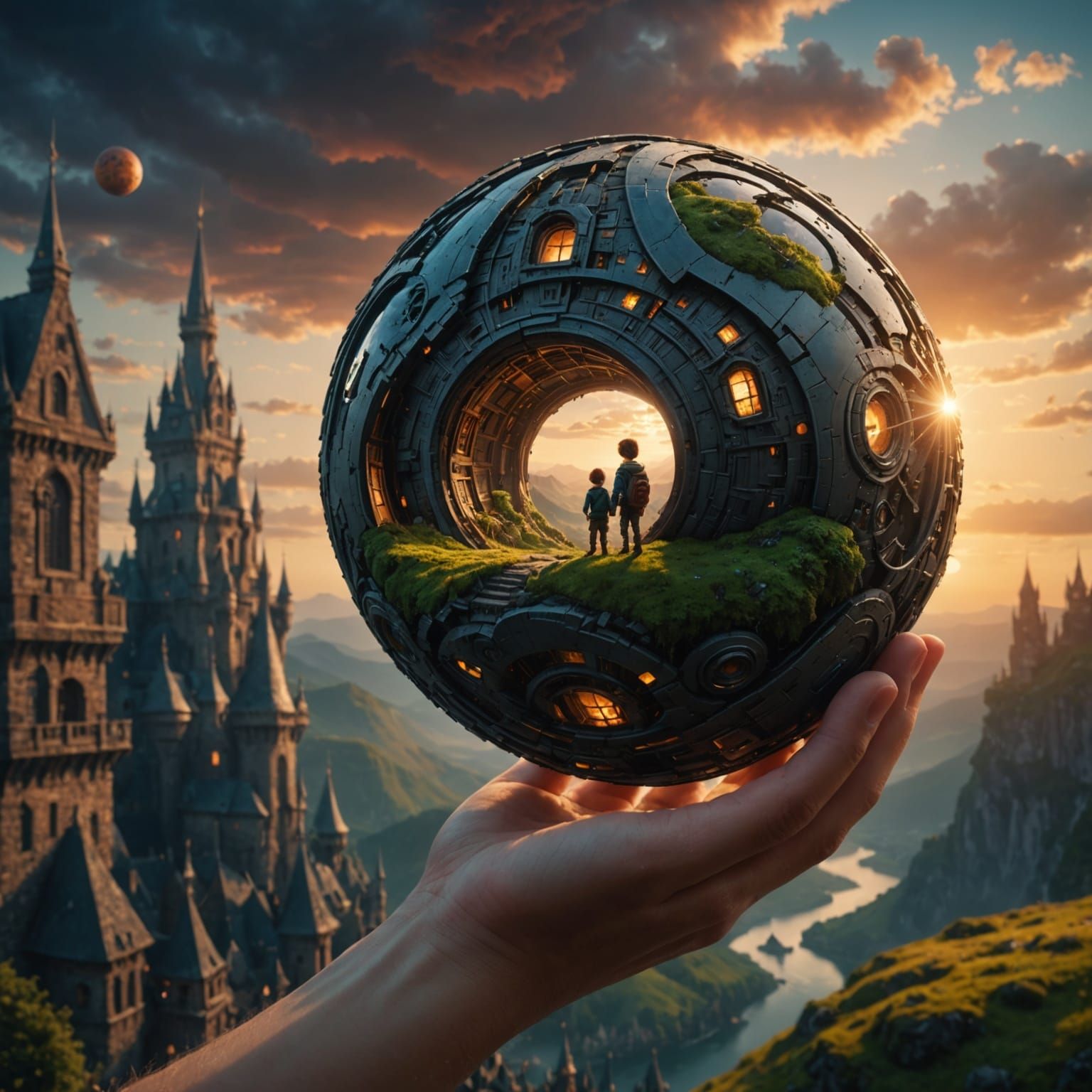 Epic Cinematic Ball in a Child's Hand