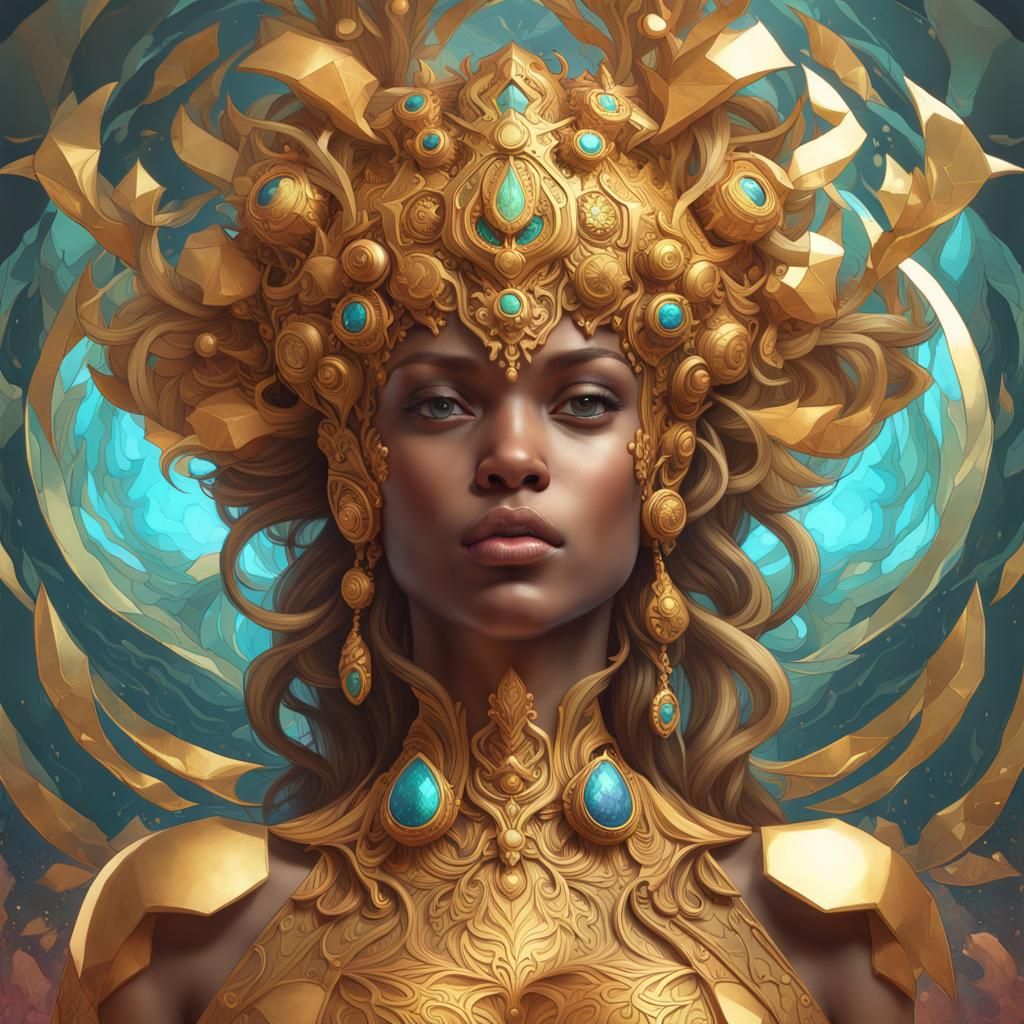 Apotropaeus Portrait in Gold and Precious Stones