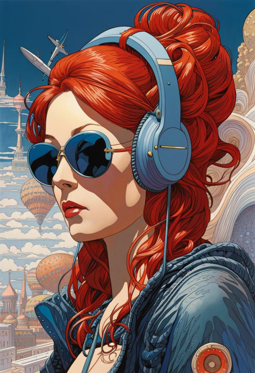 Cloud Wanderer with Bold Sci-Fi Lines