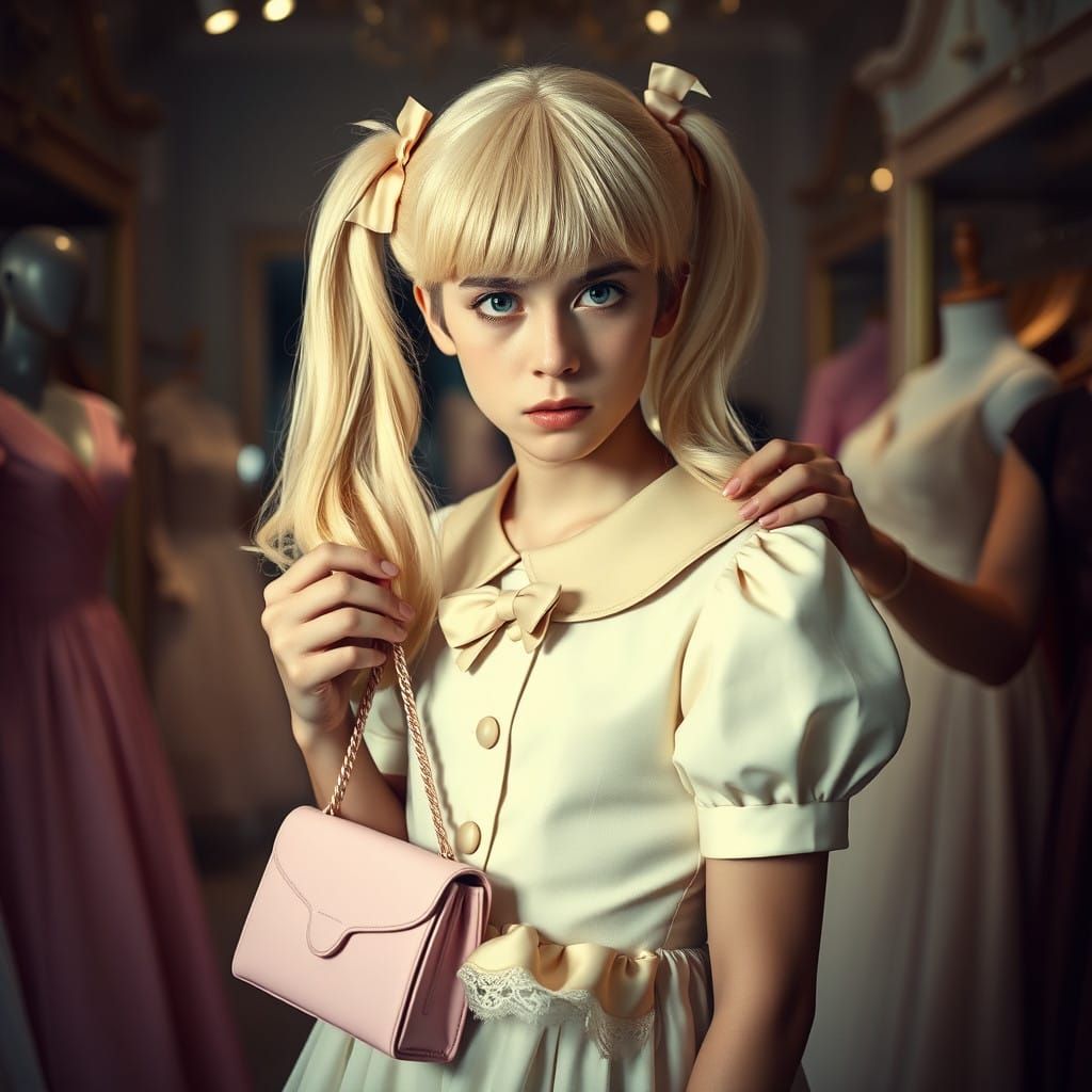 Man in Lavish Dress Shop, Emblematic of Inner Turmoil