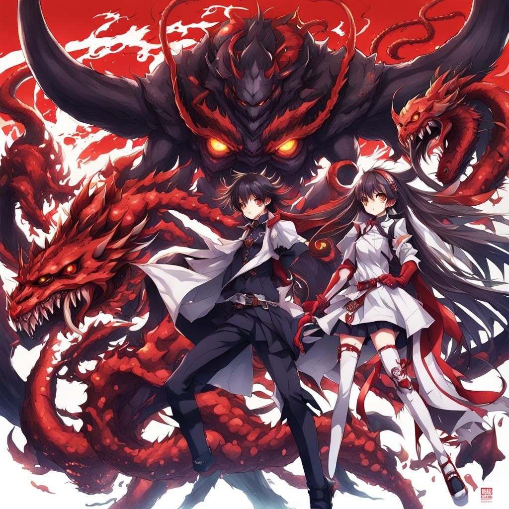 Anime Hydra Demon Fusion: Japanese Manga Art