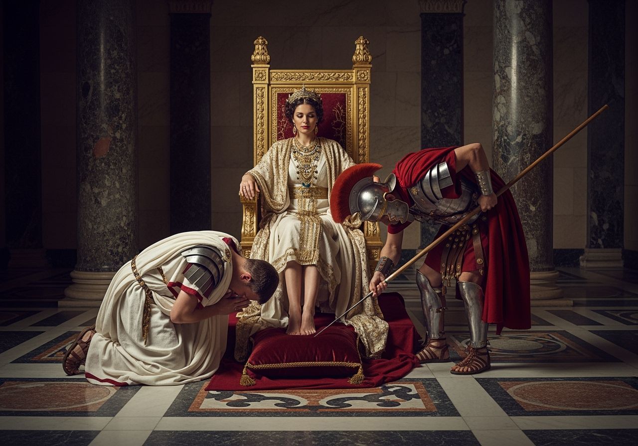 Empress Messalina on Gold Throne in Ancient Rome