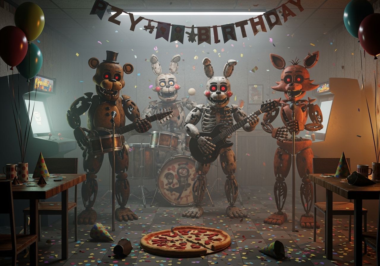 Glitching Animatronics at a Haunted Birthday Party