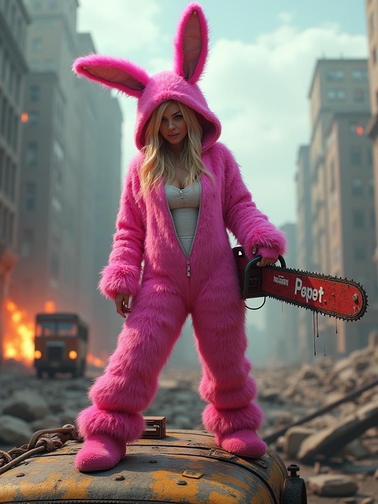 Apocalyptic Bunny Warrior in Unreal Engine 5
