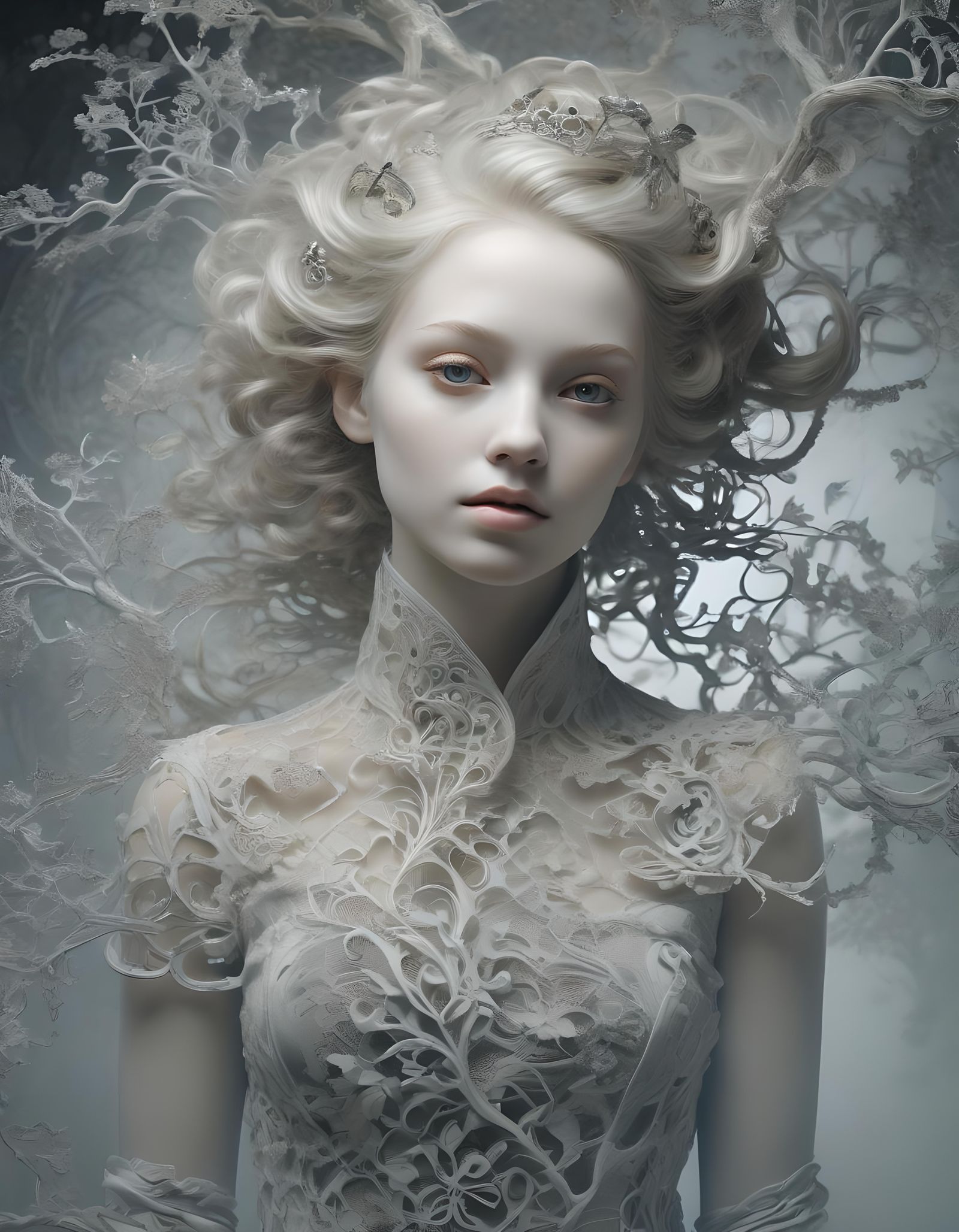 Photocynical Portrait with Filigree and Fractoluminescense