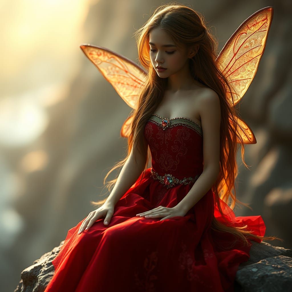Enchanting Fairy in a Moody, Cinematic Scene