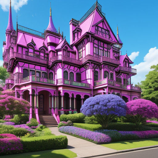 Ethereal Victorian Estate in Vibrant Bloom