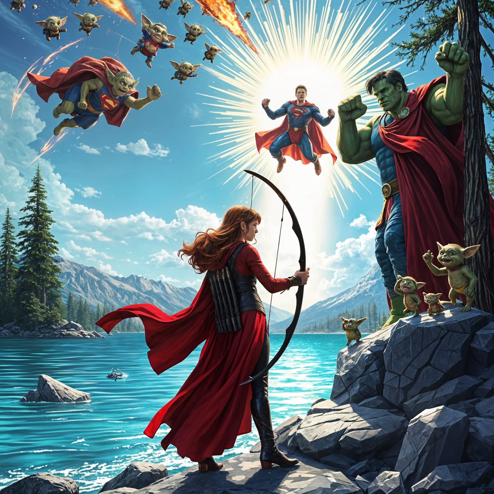 Marvel Superheroes Unite on a Dystopian Lake Tahoe Beach