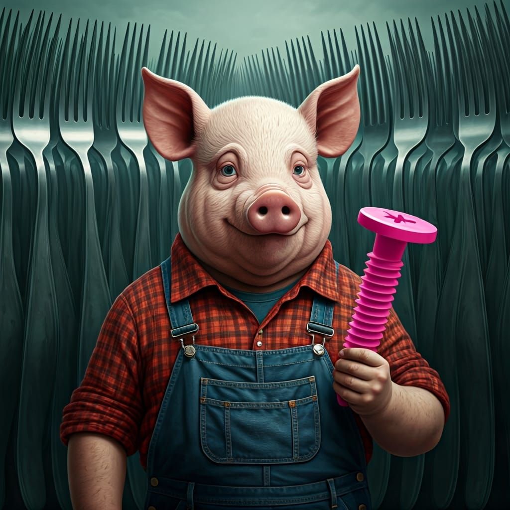 Pig-Man in Fork Forest: Fantastical Realism