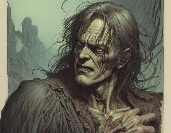 Dark Comic Photoillustration in Pixiv Style