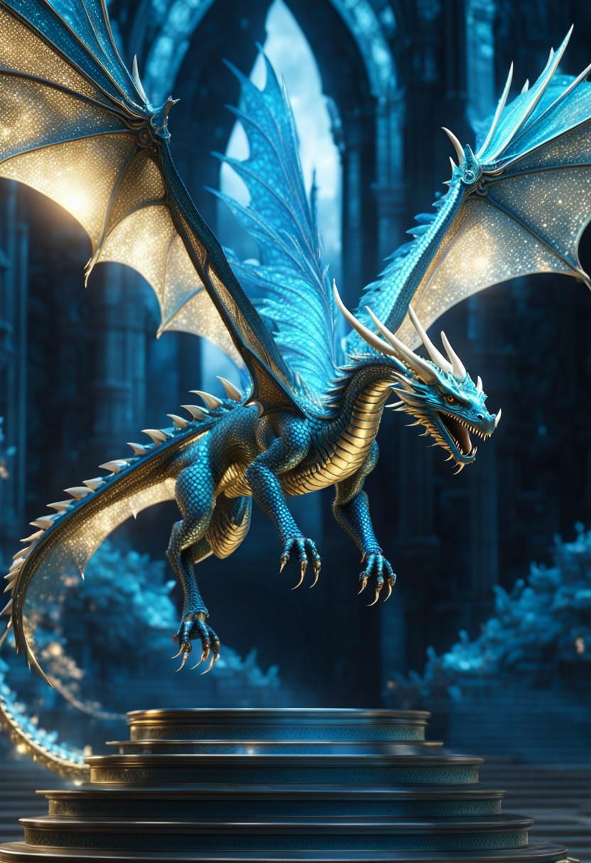 Blue Lighting Dragon
