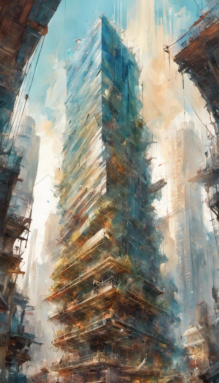 Renaissance Construction: Skyscraper Art Masterpiece