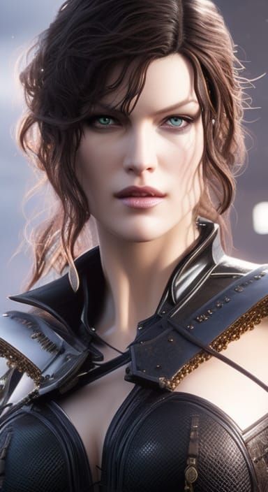 Milla Jovovich as Yennefer in Detailed Armor