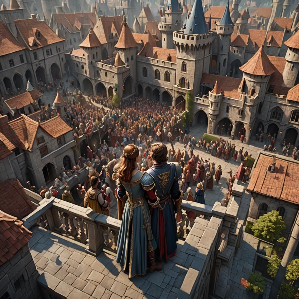 Royal Birthday Celebration in a Fantasy City