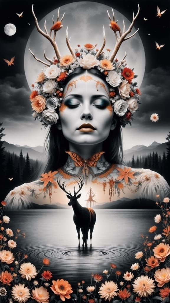 <lora:Kintsugi 1F:1.0> <lora:Shadow Maps:1.0>  A beautiful w...