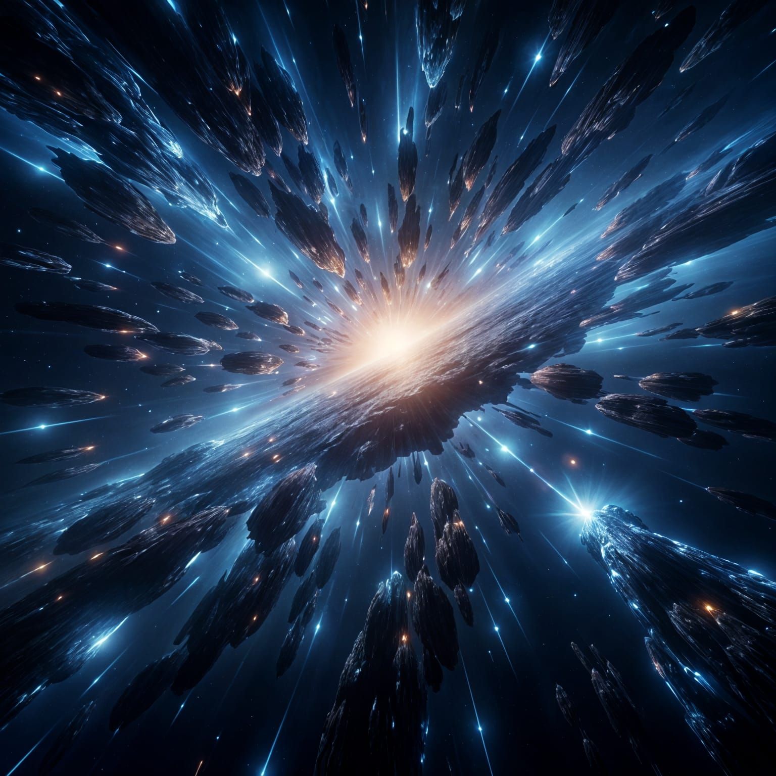 Ethereal Starbeing Soars Through Cosmic Void