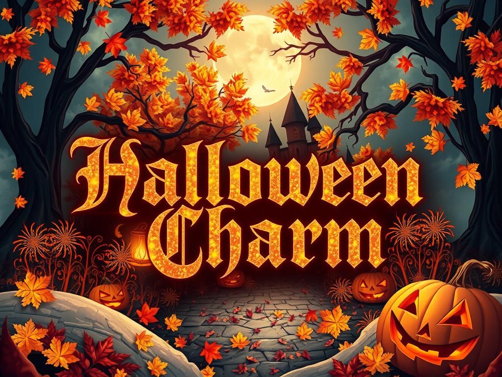 Charming Halloween Night Graphic Design in Fractal Form