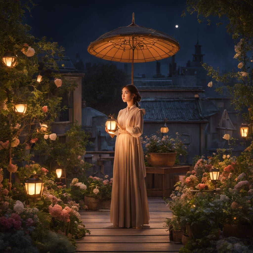 Fiddler's Rooftop Garden in Anime Style