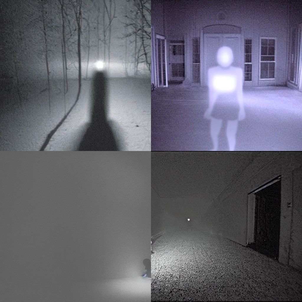 Ghostly Figure Captured in Night Vision