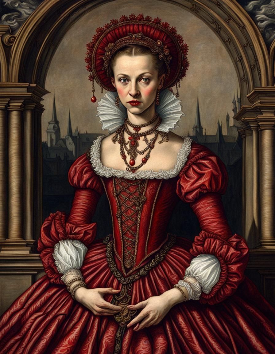 Elizabeth Bathory Portrait: Cinematic and Detailed