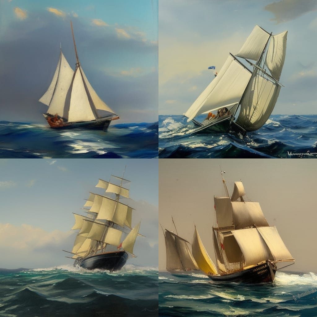 Sailing Boat in Classic Maritime Style