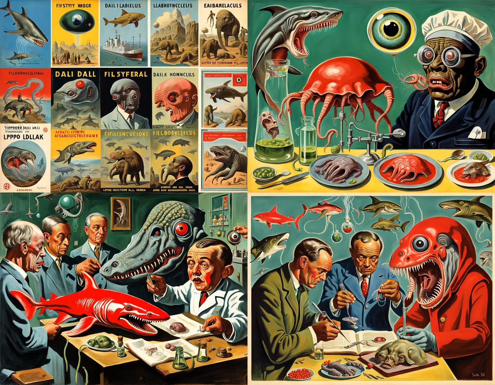 Disturbing Laboratory Mutant in Ladybird Book Style