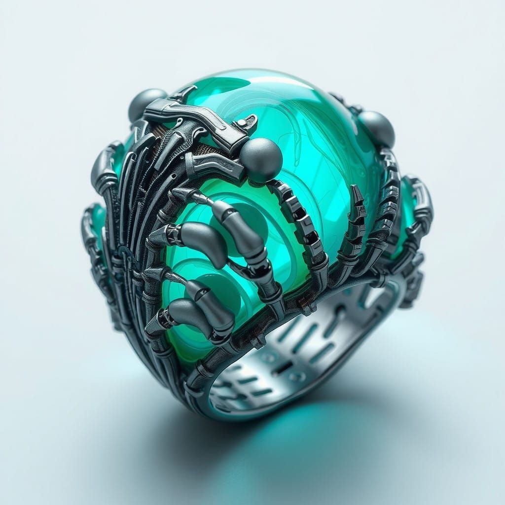 Bio-Mechanical Ring Emanates Ethereal Power