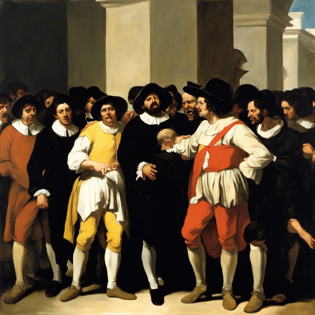 Exploitation: A Sinister Oil Painting Inspired by Goya