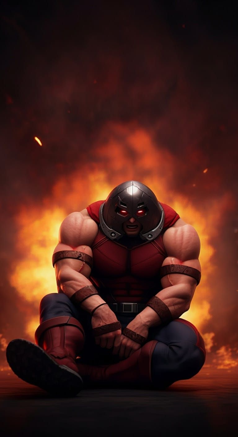 Marvel Juggernaut in Disheartened Pose