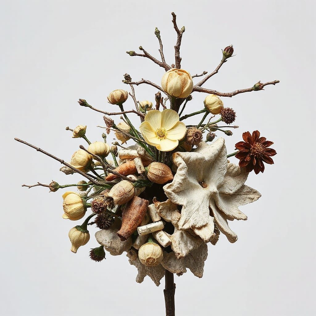 Fragmented Sculpture Blending Bio Art and Surrealism